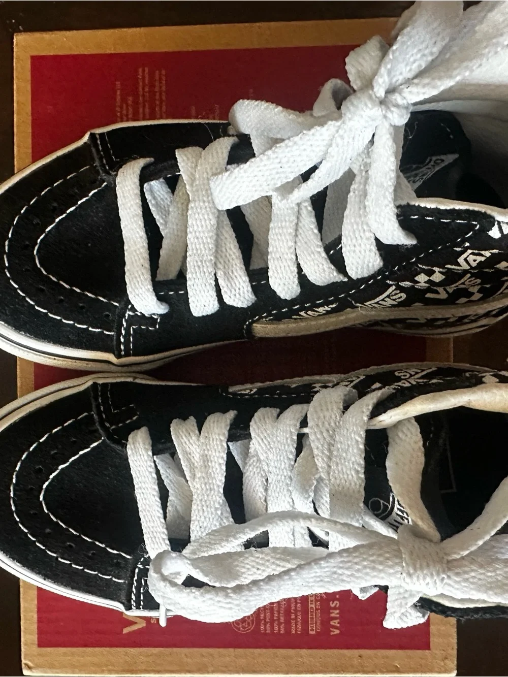 Vans Kids Black & White Checkerboard High-Top Sneakers
